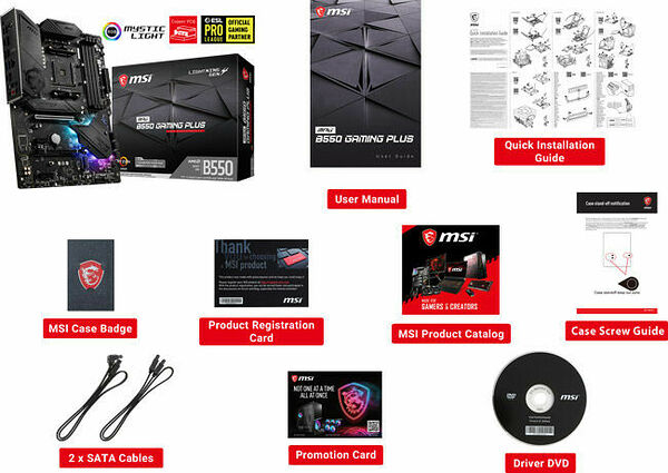 Kit Ã©vo Ryzen 5 5500 + MSI B550 GAMING PLUS + 16 Go (image:1)